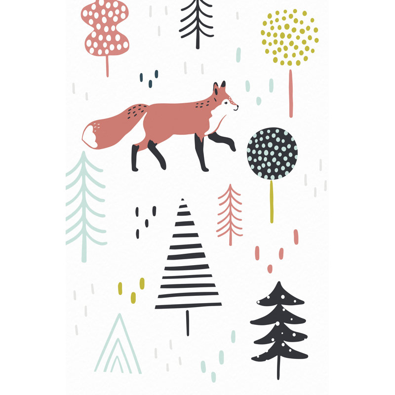 Fox Forest I by Victoria Borges - Wrapped Canvas Painting, 30cm H x 20cm W