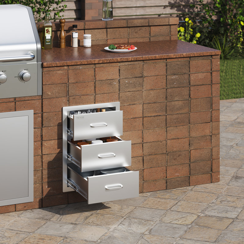 15.7'' Stainless Steel Drop-In Drawers