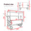 Chariot pliant 3-en-1 avec banquette, auvent et rangement