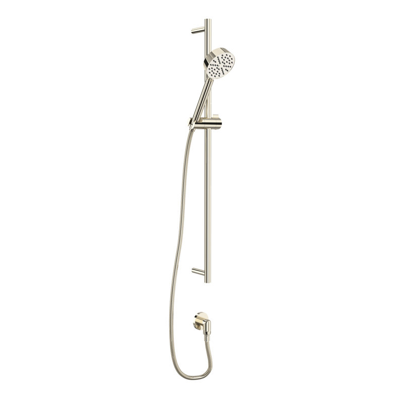 Tenerife Handshower Set With 31" Slide Bar and Single Function Handshower, Polished Nickel