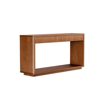 2-Drawer Fluted Console Table for Living Room, Hallway, Entryway, Home Office