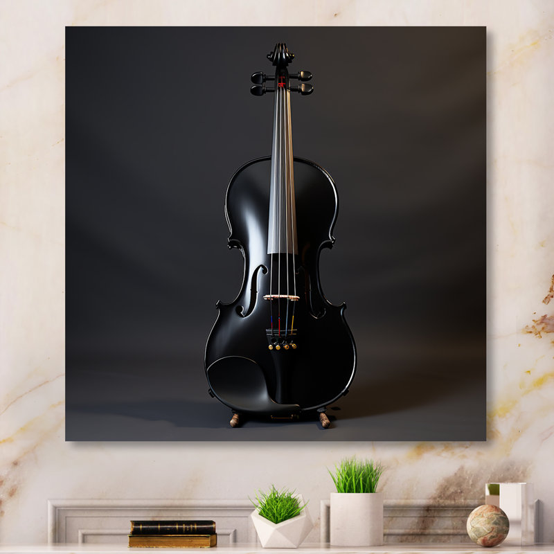 Minimaliste ébène, violon, vibrations II - fruits, art mural en métal, H 16 po x l 16 po x P 1 po
