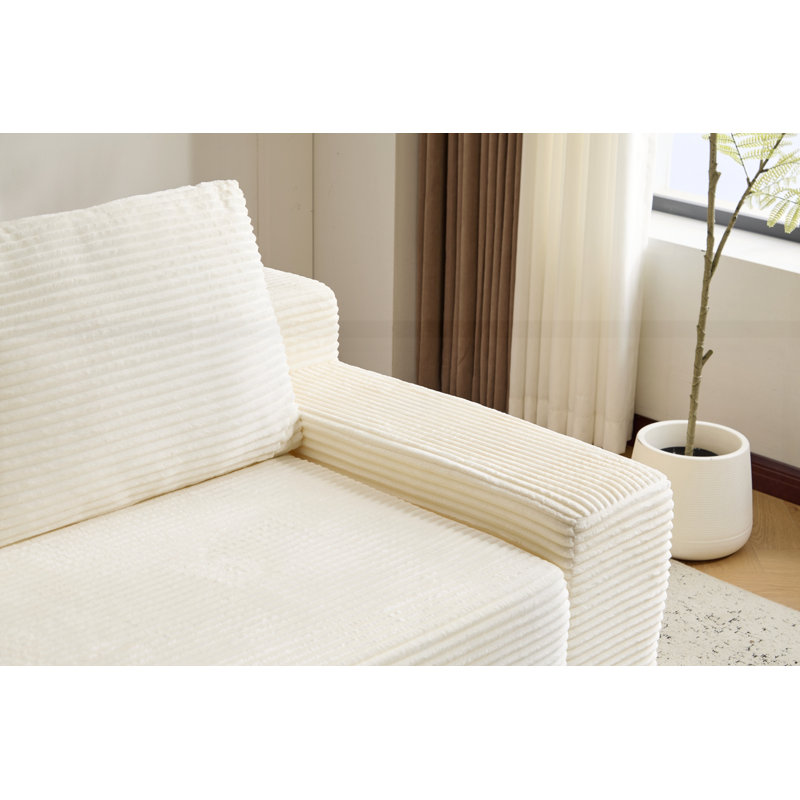 Canapé-lit confortable à assise profonde, Blanc