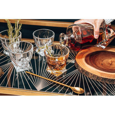 Eternal Night 4 - Piece 10oz. Glass Whiskey Glass Glassware Set