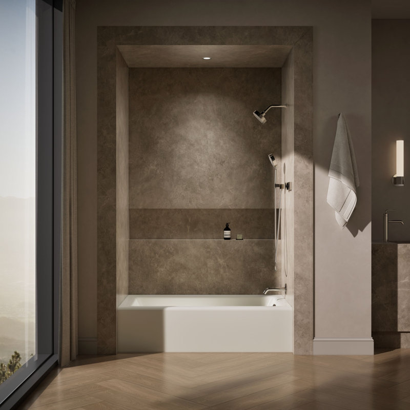Bellwether® 60" x 32" Soaking Bathtub, Biscuit, Right