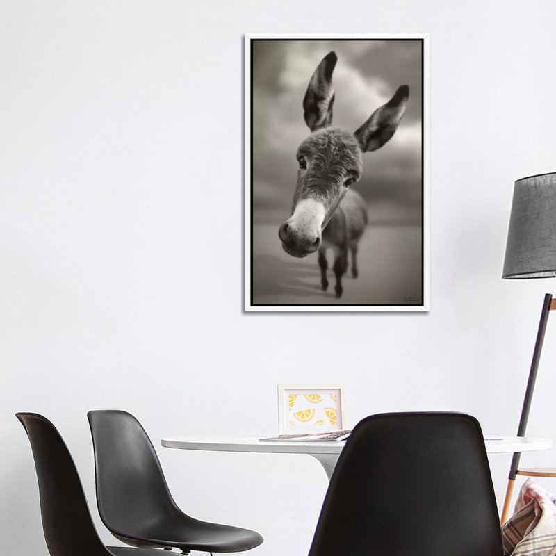 Hey There by Ben Heine - Print on Canvas, 101.6 cm H x 66.04 cm W, White Framed