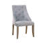 Chaise d'appoint de style transitionnel 2 pièces avec garniture cloutée et dossier capitonné