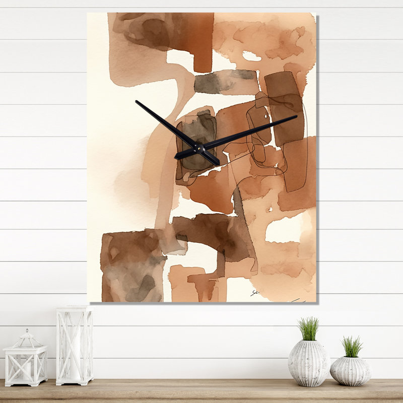 Jazlynne - Horloge murale abstraite à encre liquide, Petit