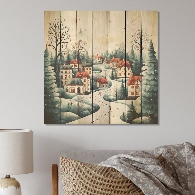 Winter Village pendant Noël III - fruits sur bois, H 30 po x l 30 po