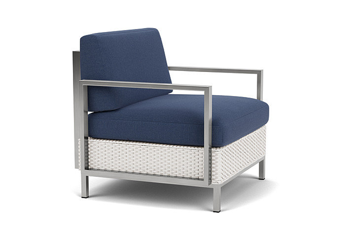 Elements Outdoor Lounge Chair, White, Cottage Pepper