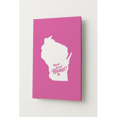 Home Sweet Milwaukee — Wisconsin State Silhouette — Portrait Metal Wall Art