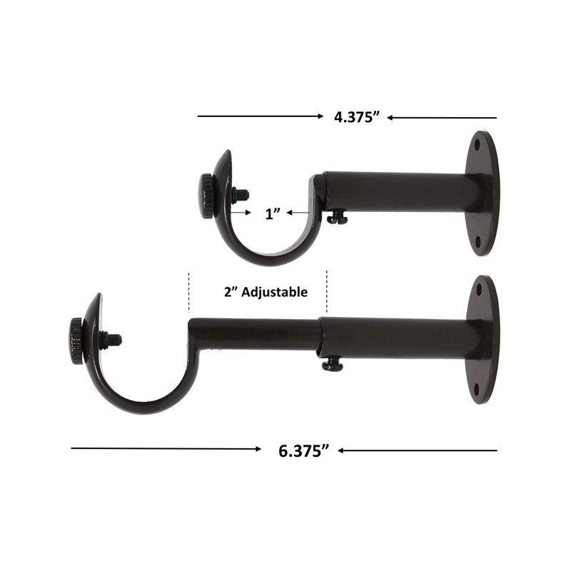 Allentown 4.37'' to 6.37'' Curtain Track/Rail, Bronze