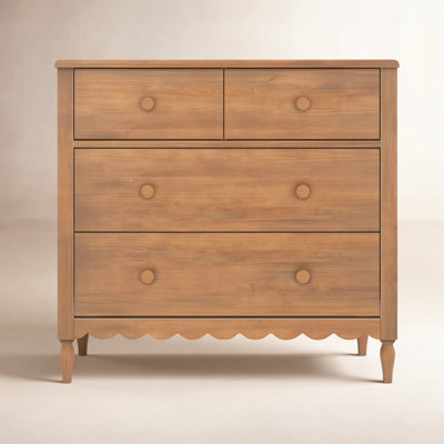 Charlotte 4 Drawer Dresser, Pecan