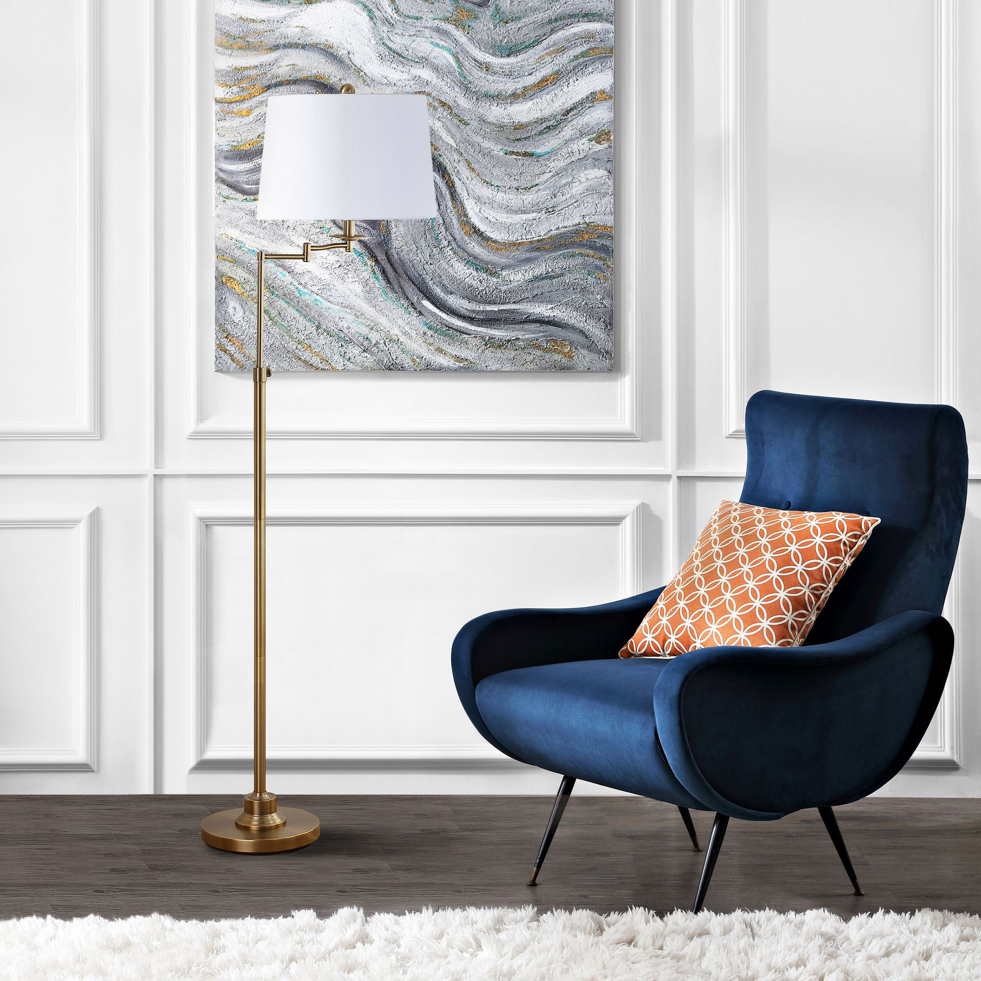 Rosalie Swing Arm Floor Lamp