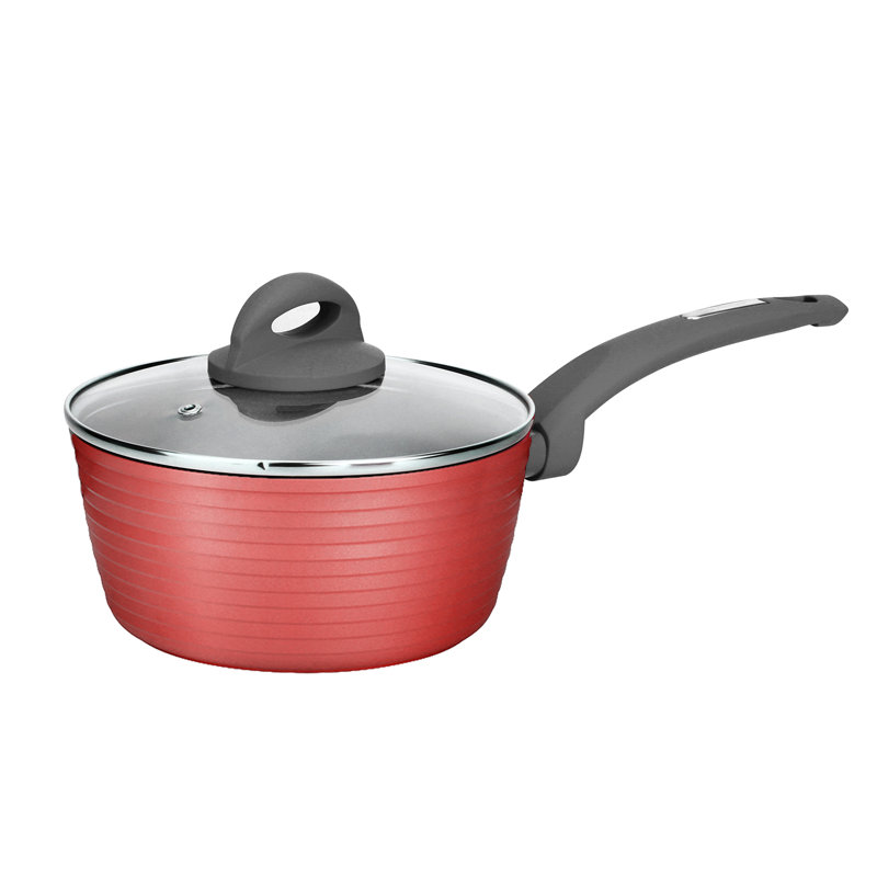 NutriChef 1,5 pte Casserole antiadhésive en aluminium avec couvercle