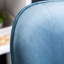Chaise d'appoint en velours bleu - pieds en bois, chaise soyeuse à boutons, structure solide et rembourrage doux