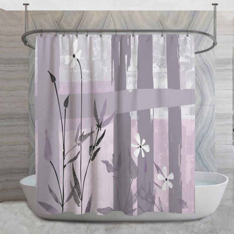 Rideau de douche Floral, H 83 po x l 70 po