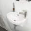 Lavabo de salle de bain mural rectangulaire en céramique blanche 16,5 x 11 po avec trou de robinet simple