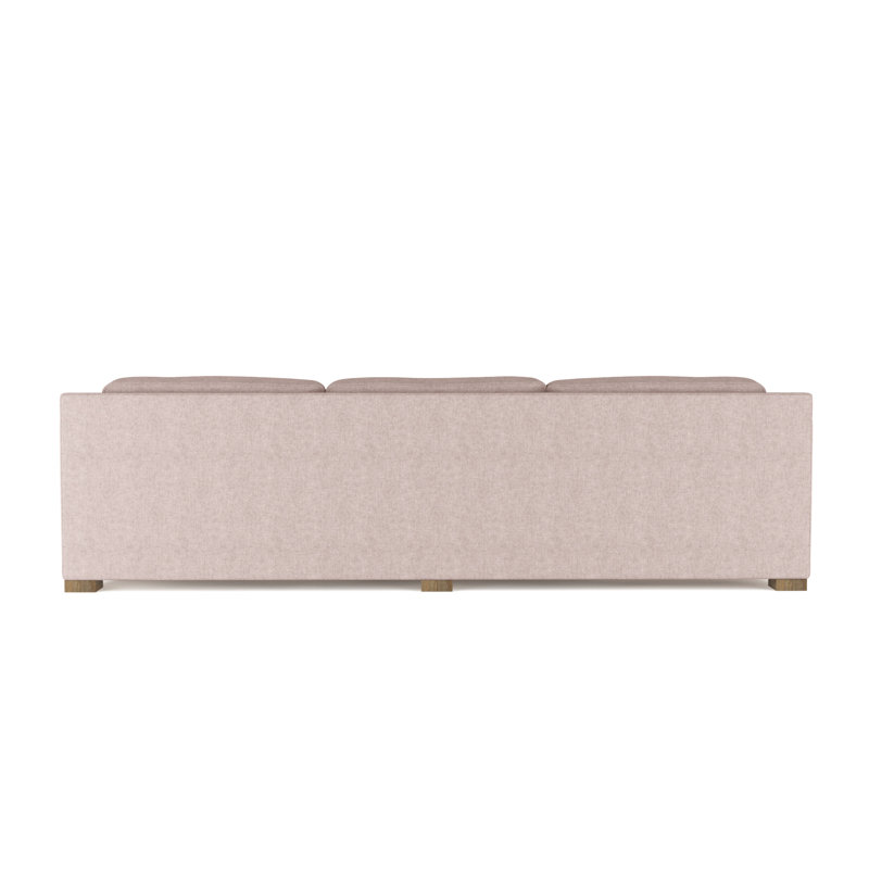 Mercer Track-Arm Extra Long Sofa, Weathered, Plush Velvet Blush, 33.5" H x 120" W x 39" D