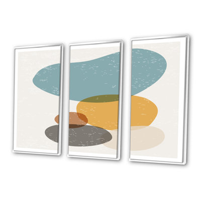 «Minimal Elementary and Geometric Compostions», impression sur toile encadrée 3 pièces