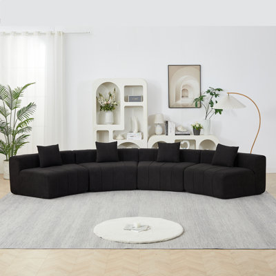 Daijha Modular Compressed Sectional Sofa with Soft Upholstery
