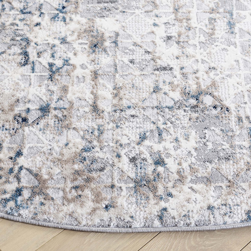 Vogue Performance Abstract Rug, Round 6'7"