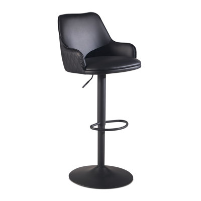 Khloe Swivel Upholstered Adjustable Height Counter Stool with Metal Frame
