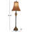 Cintron Metal Antique Style Brass Buffet Lamp with Vine and Scroll Patterns
