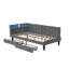 Upholstered Velvet Daybed-582381582-582381568