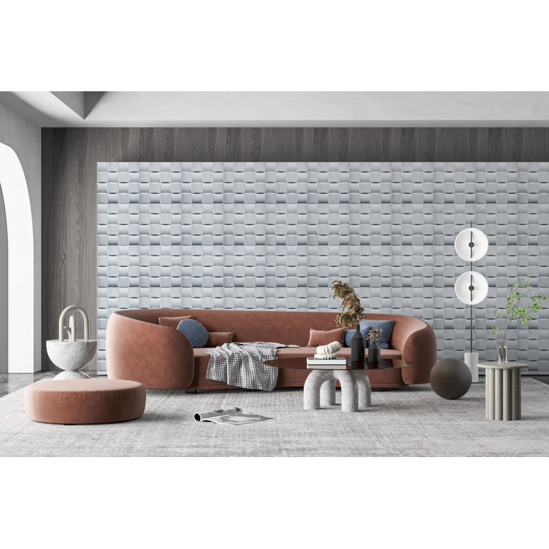Panneau mural 3D blanc 19,7 po x 19,7 po Falkirk Ross