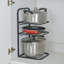 Steel Handcrafted Rectangle Countertop / Cabinet Pot Rack