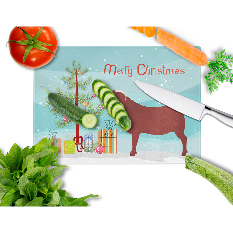 Planche à découper de noël en verre trempé en verre trempé de kalahari caroline