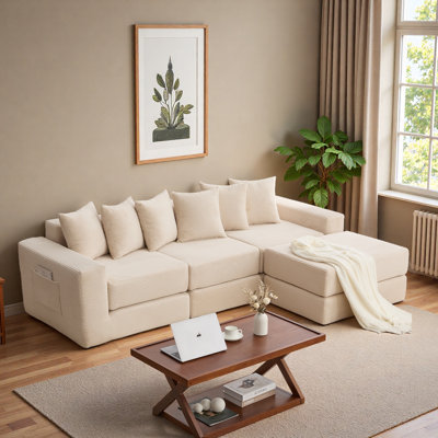 10-In-1 Convertible Sofa Sectional ,Corner Couch , Convertible Floor Sleeper Sofa