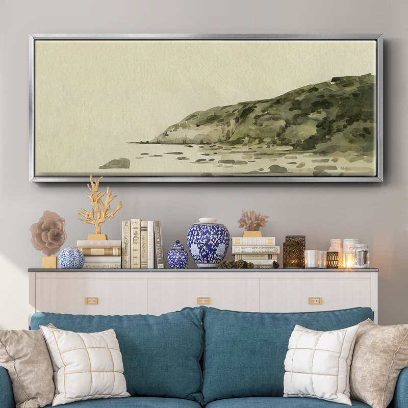 «Distant Shore II», toile encadrée, H 20 po x l 50 po