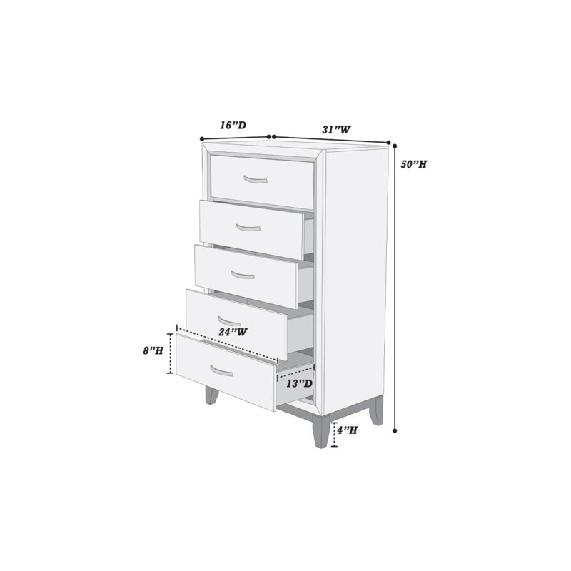 Braylea 31'' W 5 - Drawer Dresser