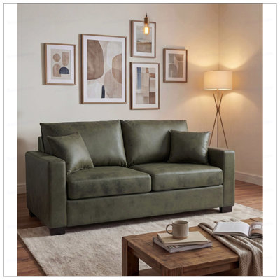 This 69-inch two-seater sofa features a Foil fabric and comes with two throw pillows, offering a comfortable seating experience suitable for any setti