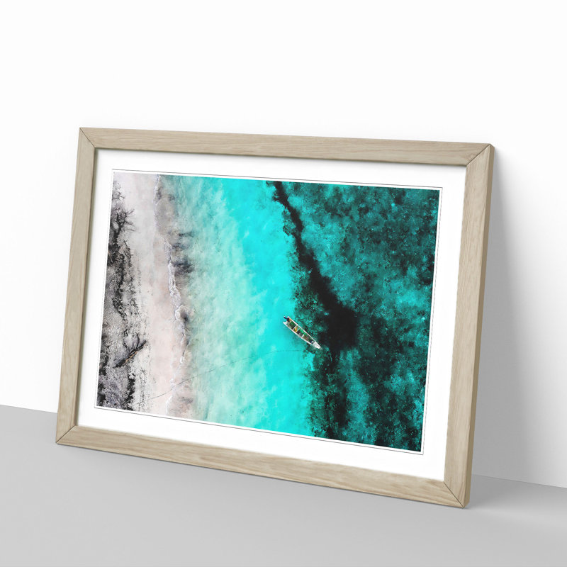 Above Atauro Island - Picture Frame Painti, 24cm H x 33cm W x 2cm D, Oak