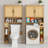Over The Toilet Rattan Storage Cabinet