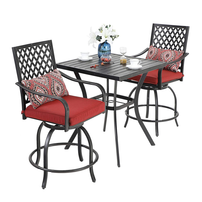 Arev Square Metal Outdoor Bar Table
