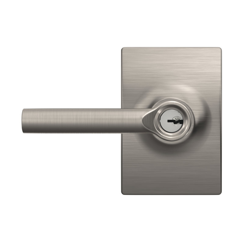 Broadway Keyed (Entry) Door Lever, Satin Nickel, Keyed Different