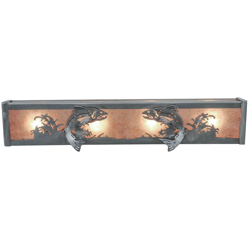 Rustic Lodge 4 - Light Vanity Light, Steel