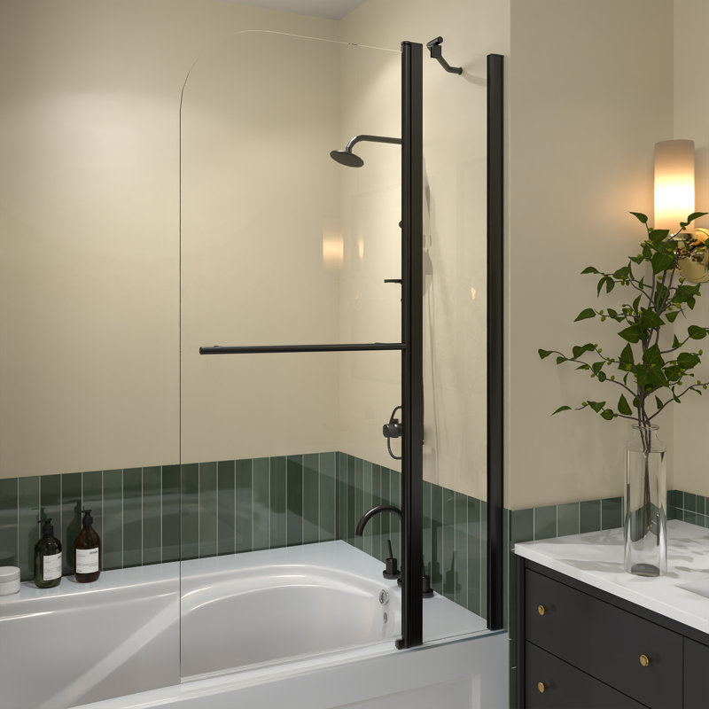 34'' - W x 58'' H Door Frameless Tub Door with