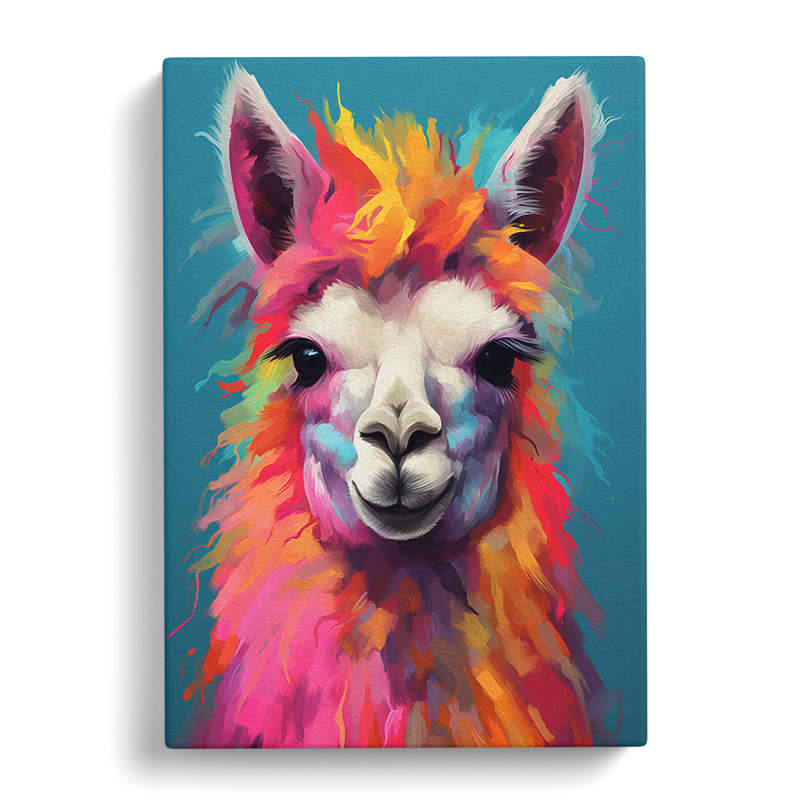 Llama Conceptual - Wrapped Canvas, 50cm H x 35cm W x 3cm D