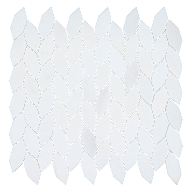 Channing-Elongated Hex 1" x 2.5" Marble Geometric Mosaic Kitchen Backsplash, Bathroom, Shower, Pool, Wall and Floor Tile