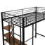 Lit superposé simple au-dessus d'un lit simple avec glissière convertible et escalier en bois massif pour enfants adolescents, gris-1737758150