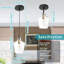 Luminaire suspendu simple à 1 lumière avec abat-jour en verre brandy inversé Tromblement-27434478