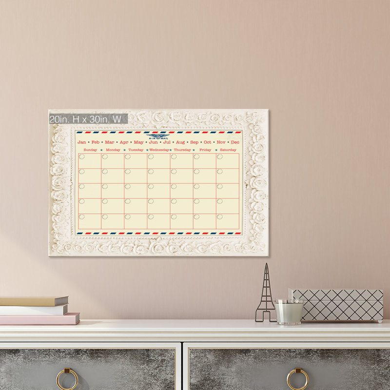 Calendrier mural mural, 20" H x 30" W x 0,75" D