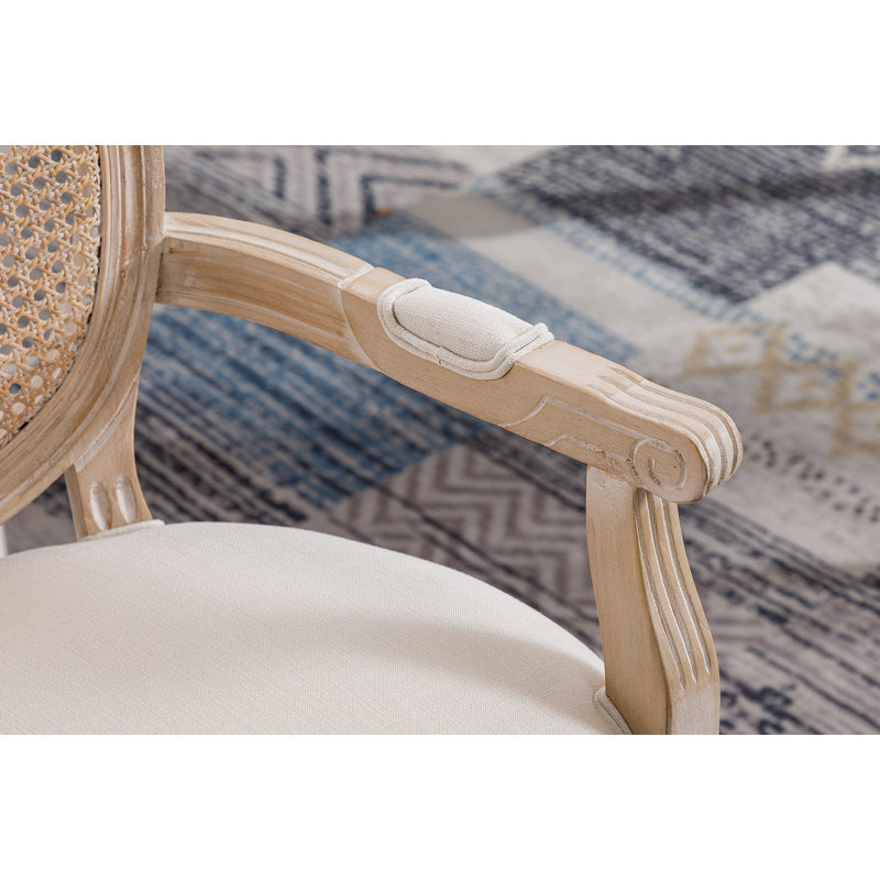 Fauteuil de salle à manger rembourré French Vintage