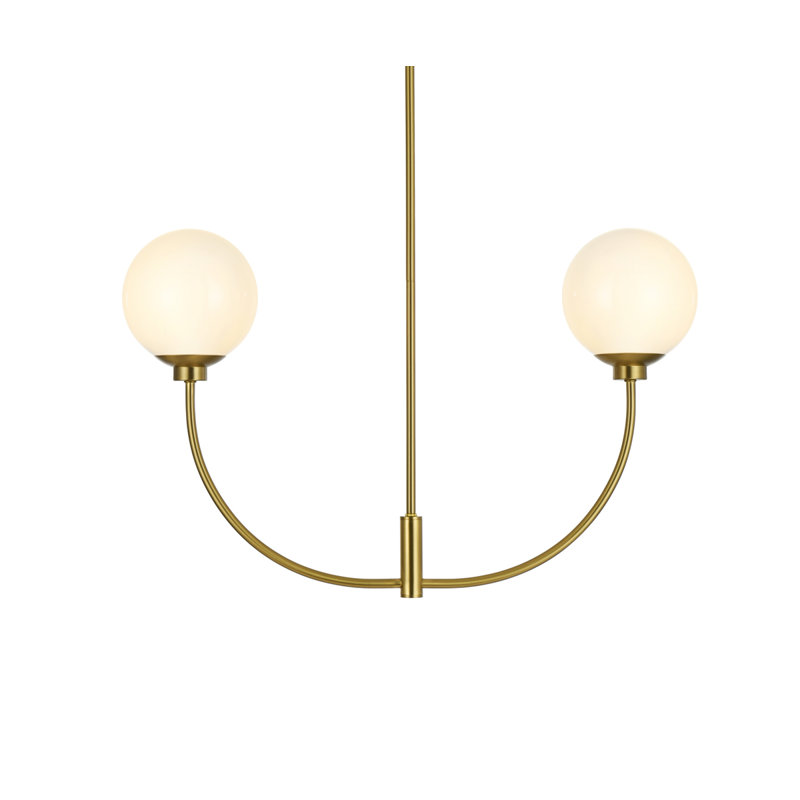 Lustre de 30 pouces en or satiné Living District Nyomi, H 19 po x l 30 po x P 7 po, Or satiné