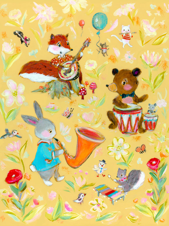 Culpepper Woodland Band par Allyn Howard, H 16 po x L 12 po x l 1,25 po, Art sur toile